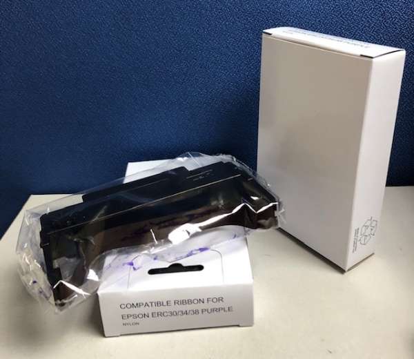 代用裝 Epson ERC30/38 (黑)色帶 (白盒)　Epson ERC Ribbon (Compatible)White Box (Black) 