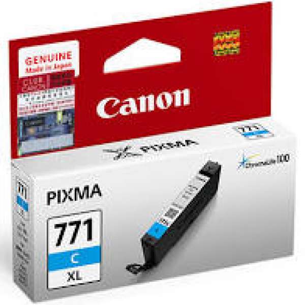 原裝 Canon CLI-771XL (高容量) (藍墨) 墨盒 Original Canon CLI-771XL (High Cap) (Cyan) ink cartridge 