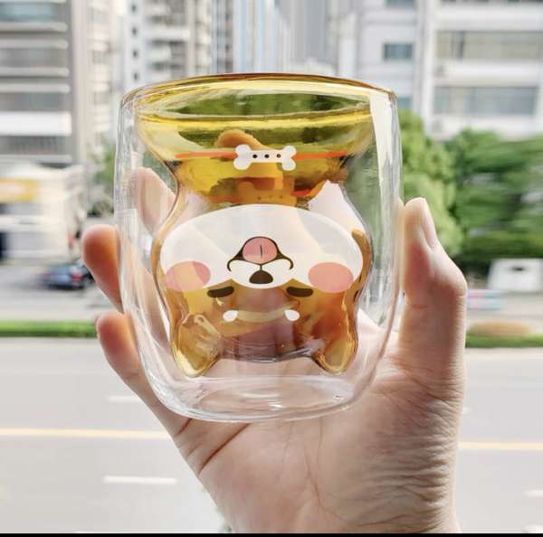 可愛柴犬玻璃水杯 cute Shiba Inu glass 