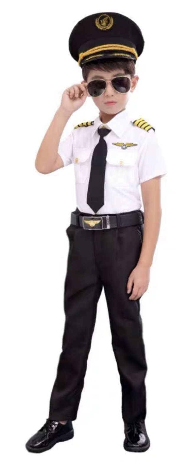 扮演飛機司服 （小童-8pcs）(3-15 歲）Cosplay   Pilot  uniform  (For  kids  - 8 pcs)  （Aged  3-15)