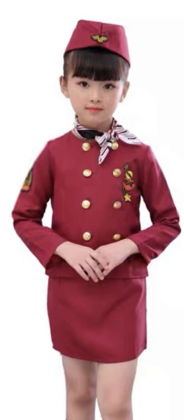 扮演空姐套裝 （小童-4件装）(3-10歲） Cosplay  Air hostess uniform  (For Kids- 4 pcs) （Aged 3-10）
