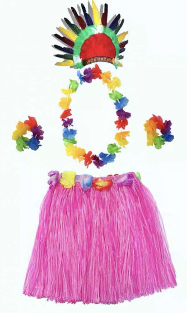 扮演夏威夷草裙舞套裝（5件裝）Cosplay Hawaiian  Hula Dance dress set（5 pcs set) 