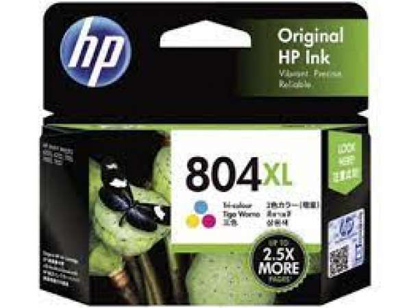 原裝HP T6N11AA (804XL) 加大裝 (彩色墨)Original HP T6N11AA (804XL) (65XL) (High cap.) (Color) ink cartridge