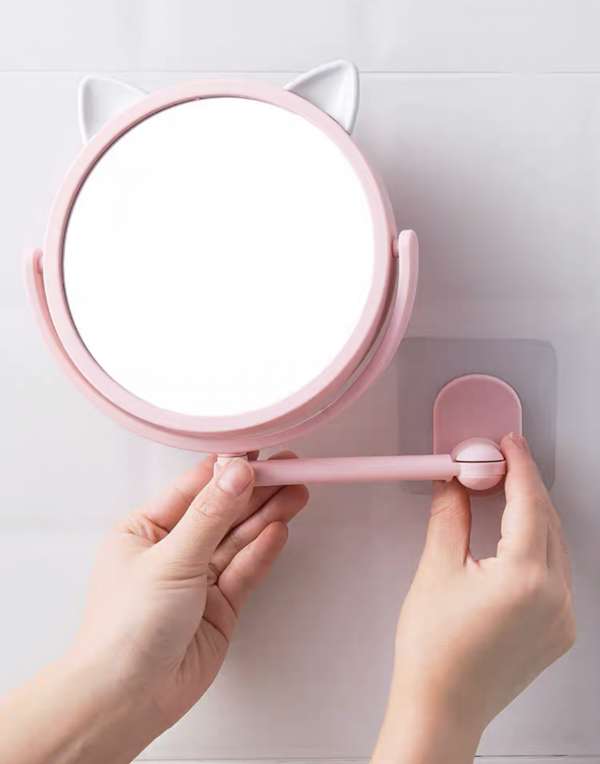 免打孔活動小鏡子 Hanging movable mirror (No need to punch）