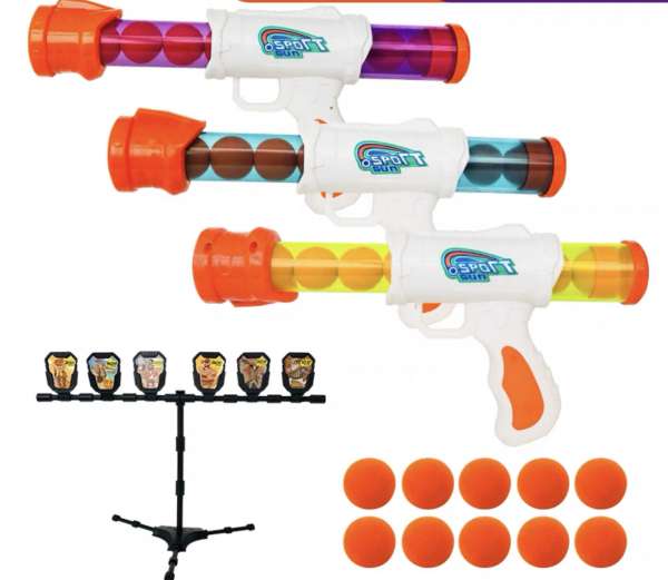 波波槍（10個海棉波）+標靶 Ball Gun (10 EVA balls)  + target board